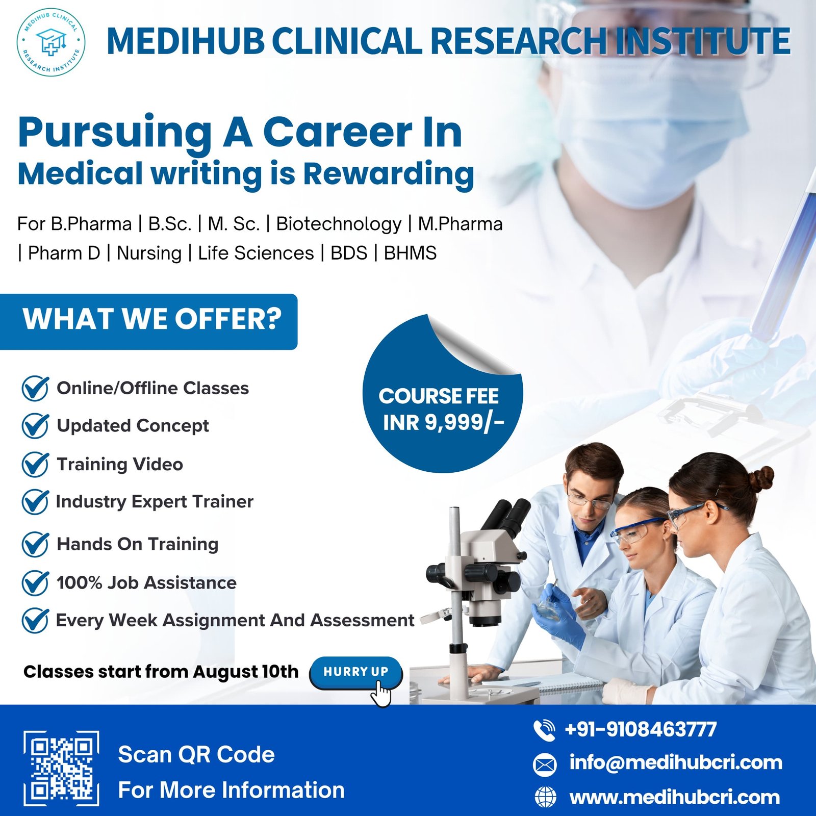 Medical writing certification program